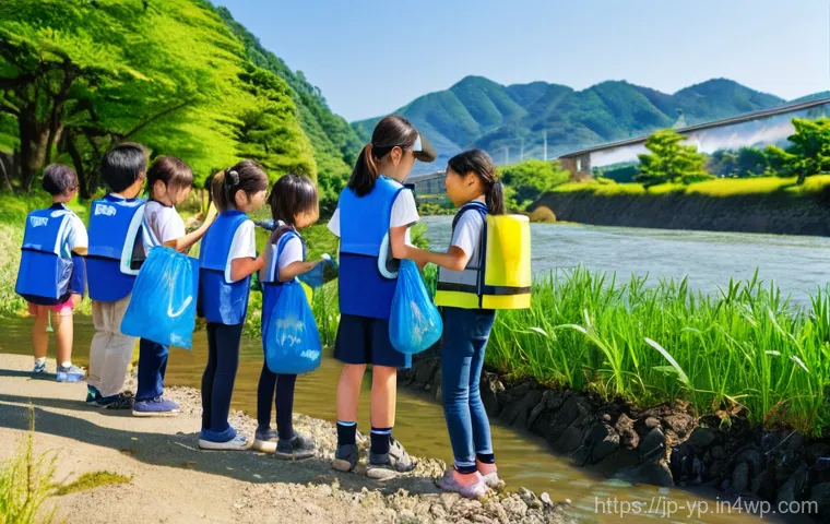 하천 생태계 복원 참여를 위한 지역 단체 협력 - Prompt 1: Community River Cleanup in a Japanese Town**