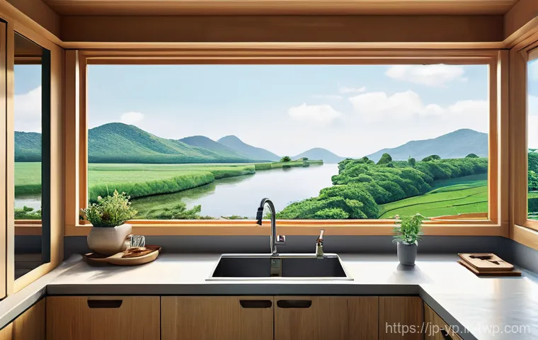 하천 생태계 복원 참여를 위한 나의 역할 찾기 - **Prompt 1: Mindful Home, Clear River's Future**
    "A cozy, sun-drenched modern Japanese kitchen. ...