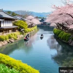 하천 생태계 복원 참여자 간의 경험 공유 플랫폼 - A vibrant community scene by a clean, gently flowing Japanese river surrounded by lush greenery in e...
